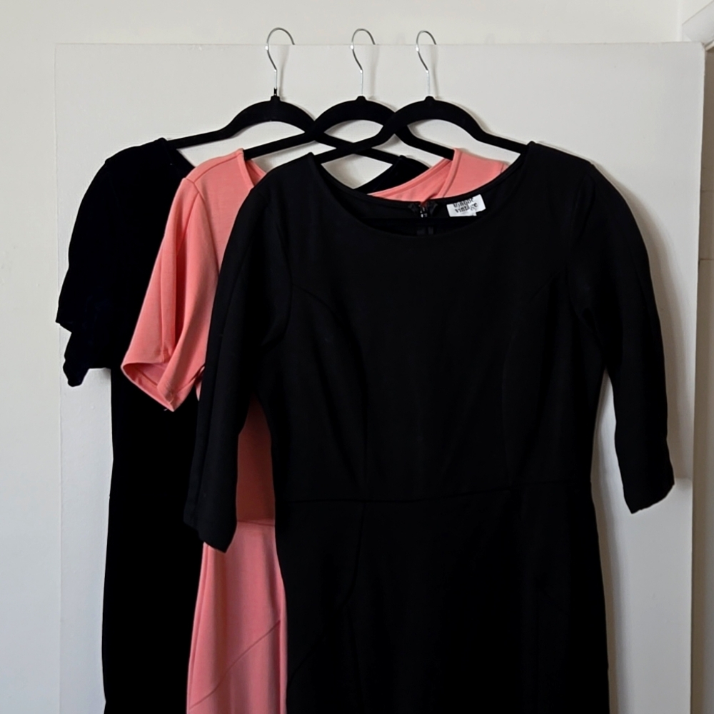 Unique vintage set of 3 Wiggle dresses